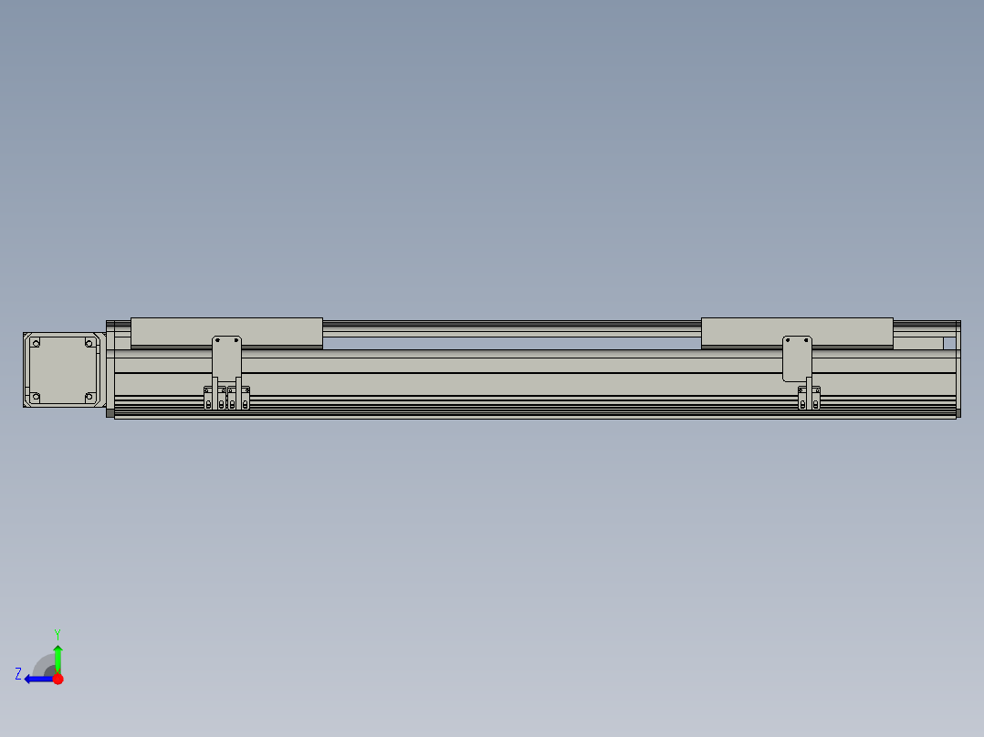 直线模组LHB21-L40-S650-L(B)设计图纸右视图