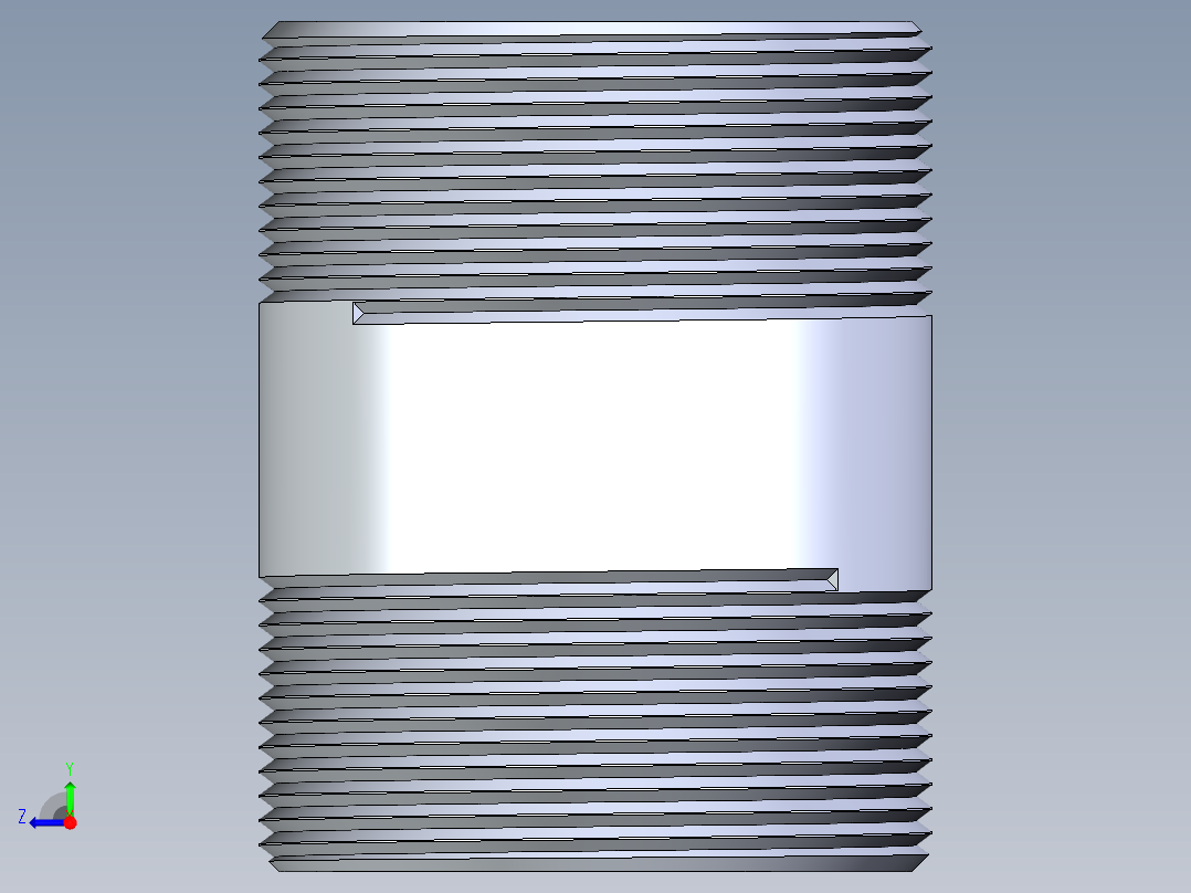 聚氯乙烯配件33-Sch80_Nipple_MPTxMPT_861-253_2in x 3in右视图