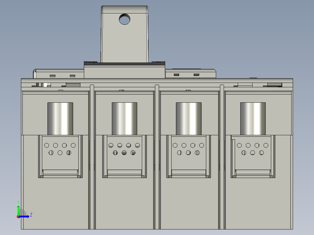 断路器GM8-400-4P短飞弧左视图