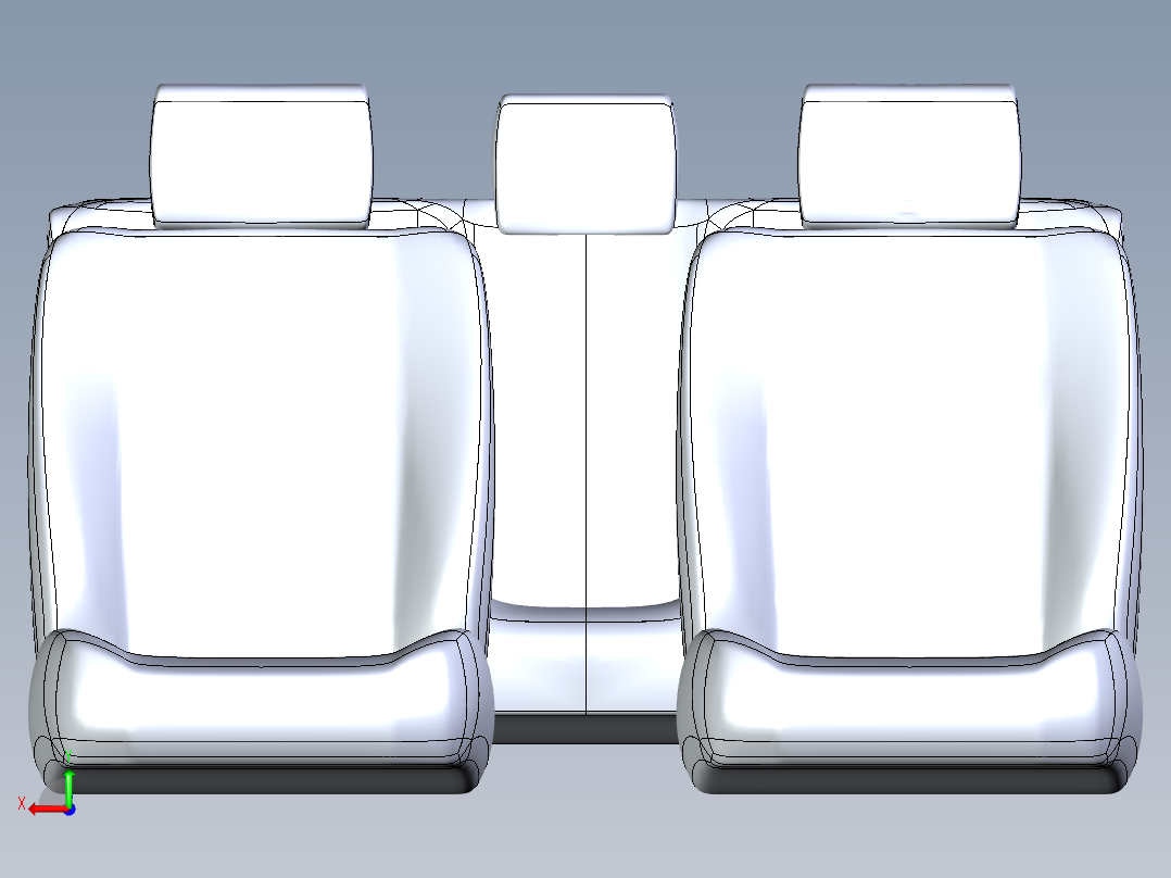 汽车座椅 (3)后视图