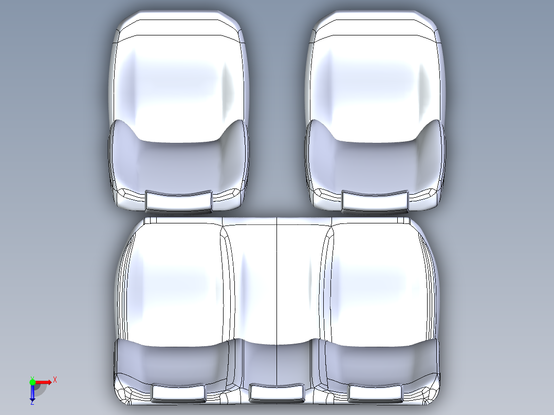 汽车座椅 (3)俯视图
