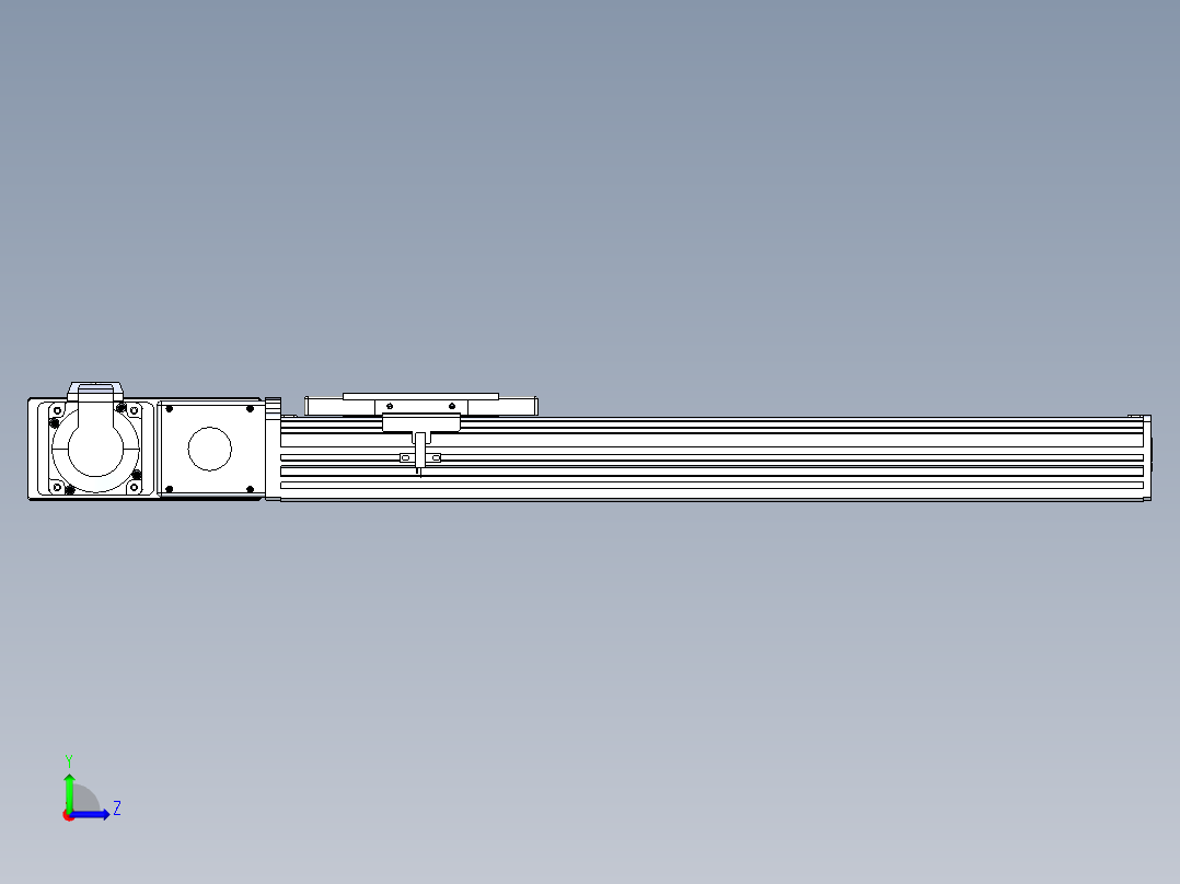 同步带全封闭直线模组TPA-HCB-110D-90-L350-ML-Y-P40-N3左视图