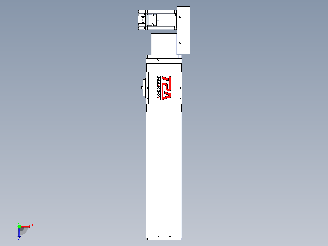 同步带全封闭直线模组TPA-HCB-110D-90-L350-ML-Y-P40-N3俯视图