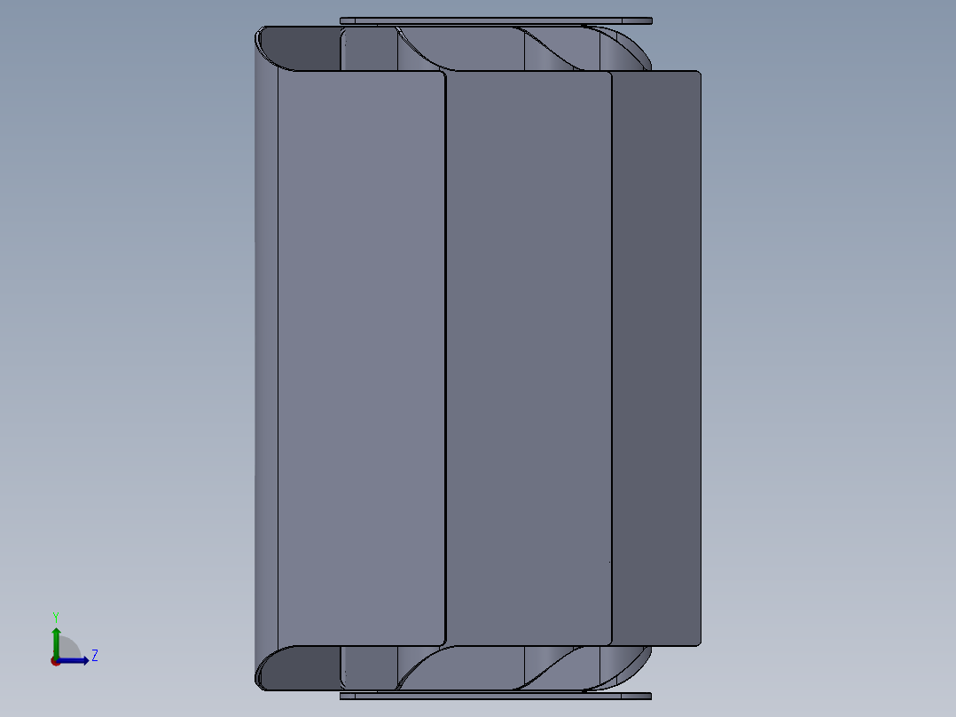 CD1568 ITX电脑机箱设计左视图
