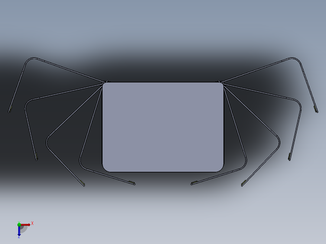 CD1568 ITX电脑机箱设计俯视图