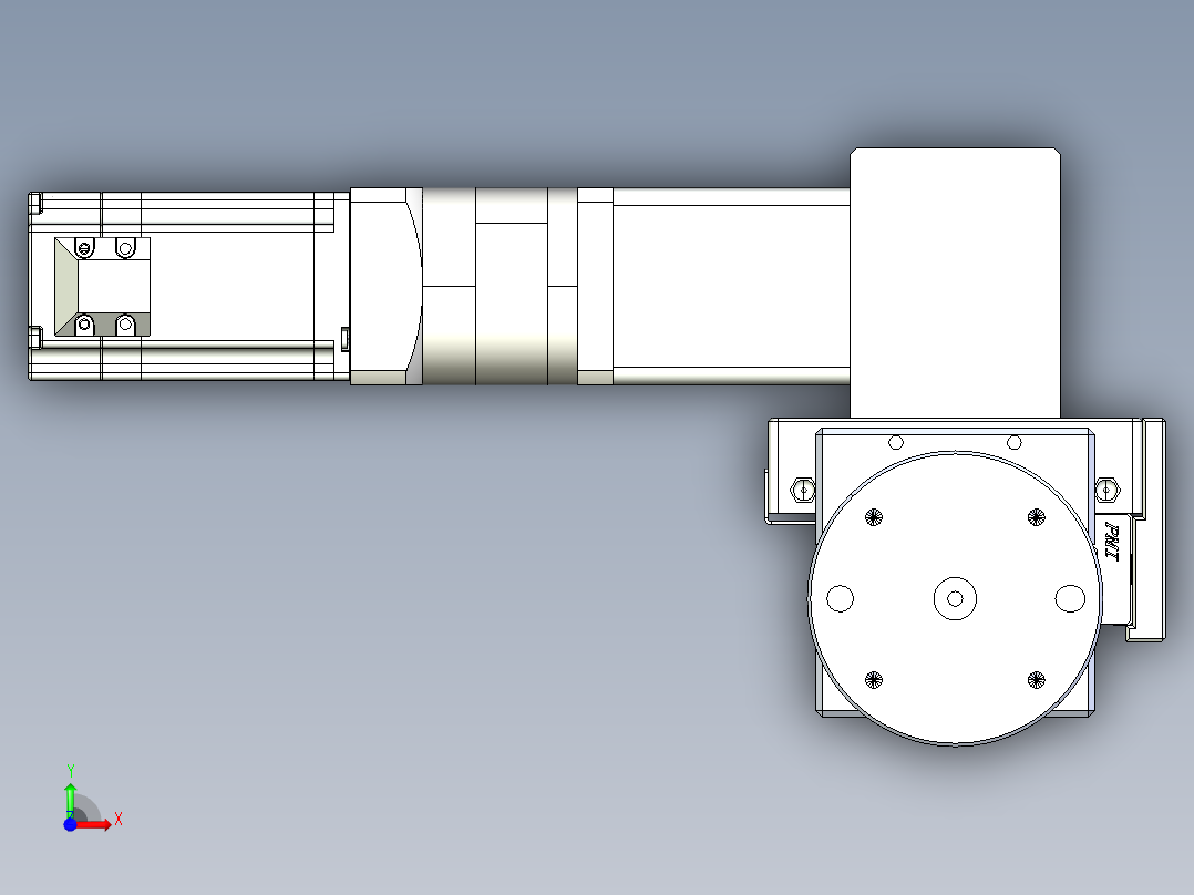 威洛博直线电机模组EB6ZR-L140-S1080-LZ575K-Z575K-MS3前视图