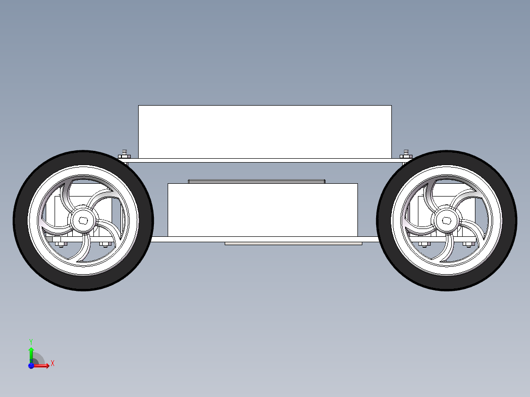 三地形载物移动平台前视图