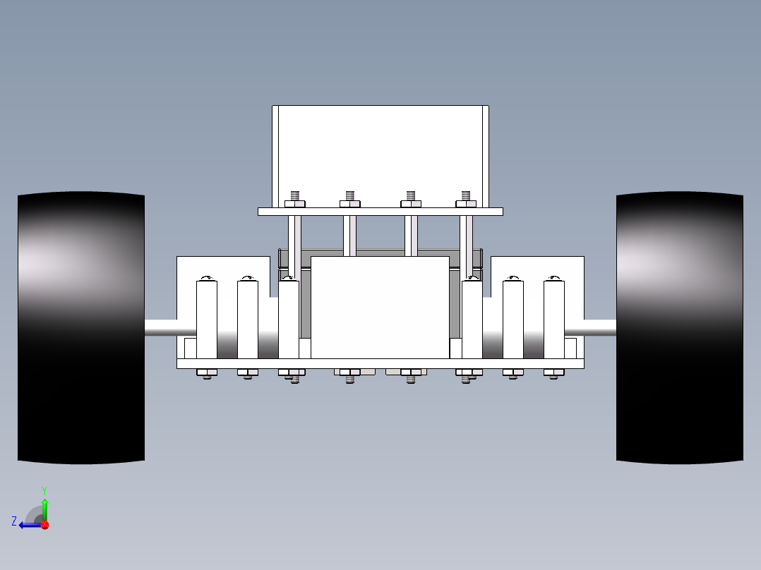三地形载物移动平台右视图