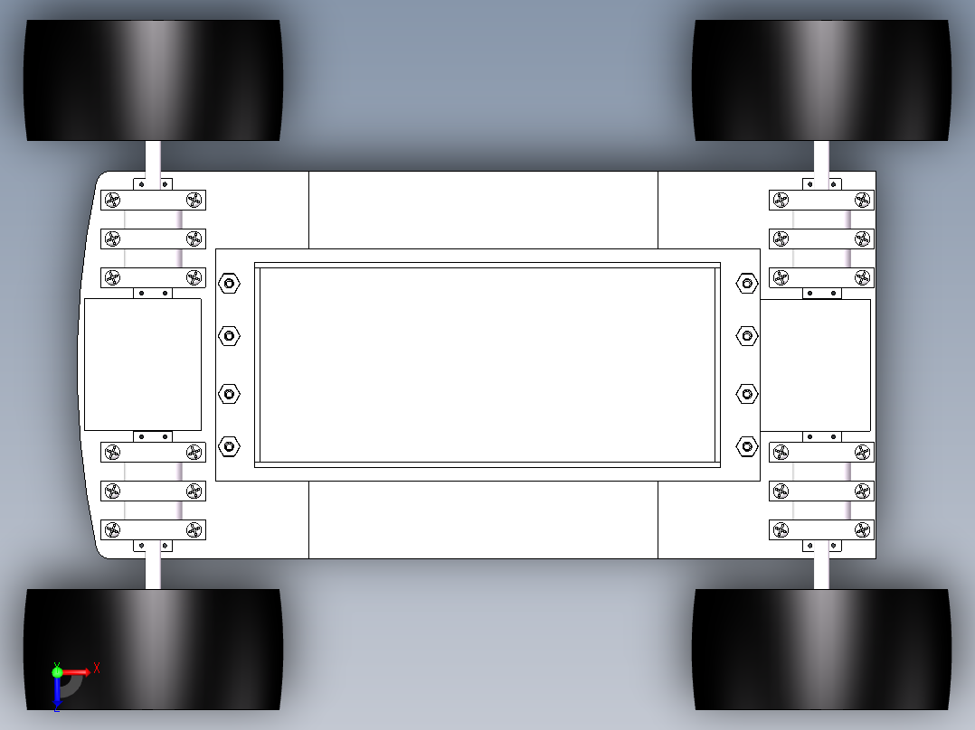 三地形载物移动平台俯视图