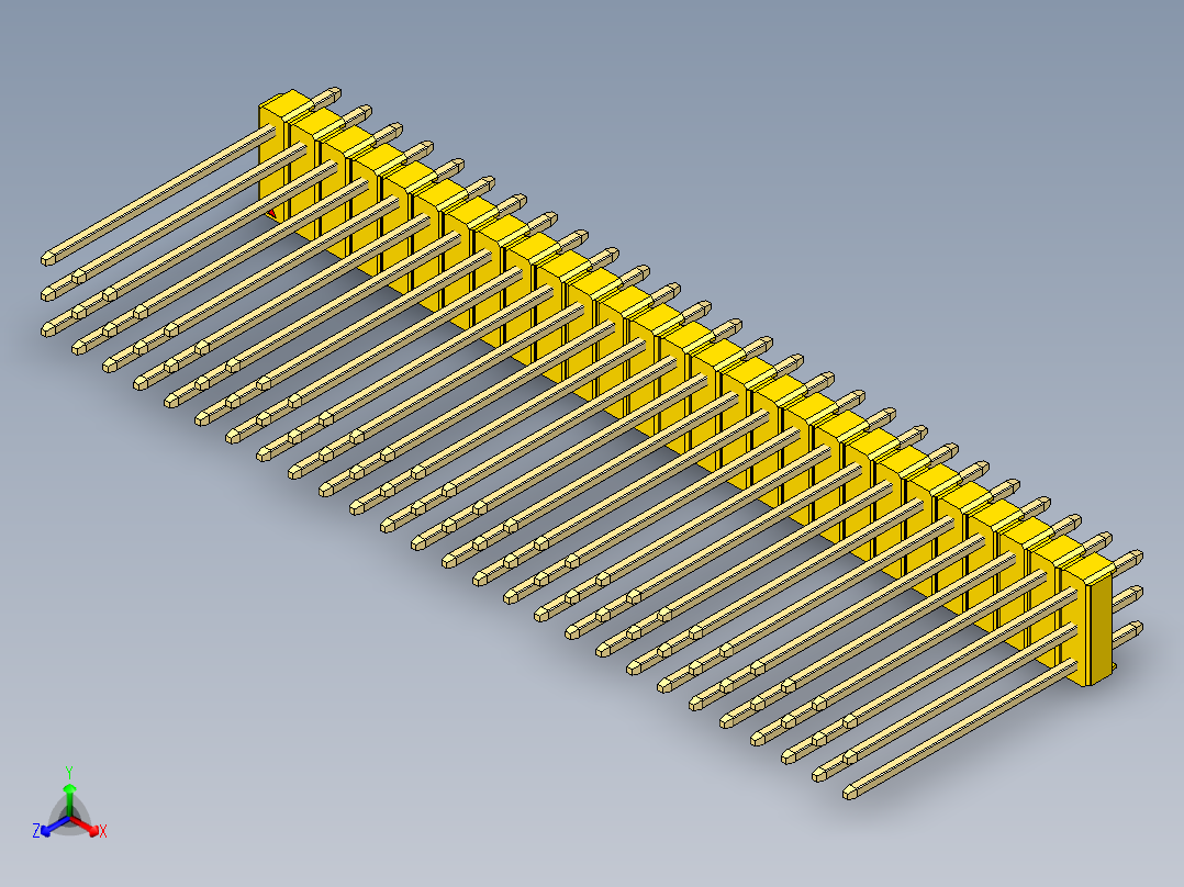 彩色公头100mil（2.54mm）系列-DS1021_yellow_3x27p_100mil_Type19_rev1.0