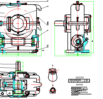 蜗轮蜗杆减速器全套CAD图纸 机械设计CAD图纸DWG图纸2D图纸