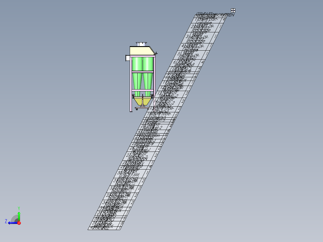 10马力旋风分离器右视图