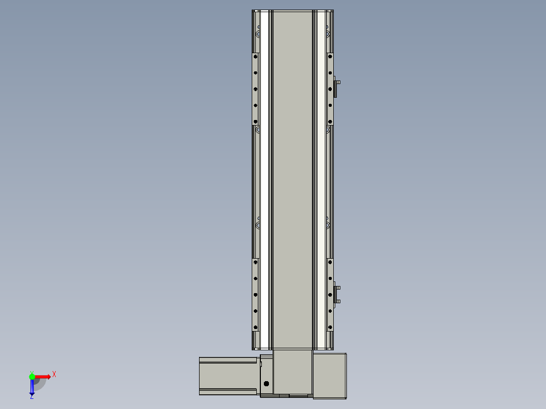 直线模组LHB17-L40-S400-RD设计图纸俯视图