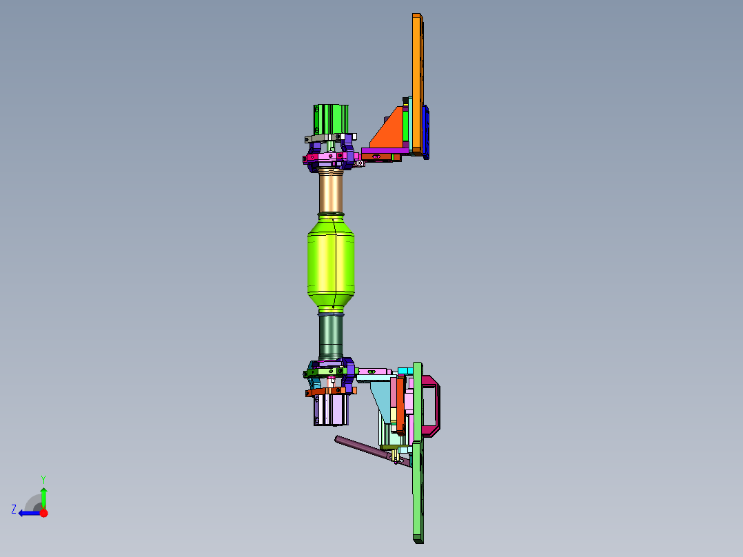 排气管自动焊接法兰工装右视图