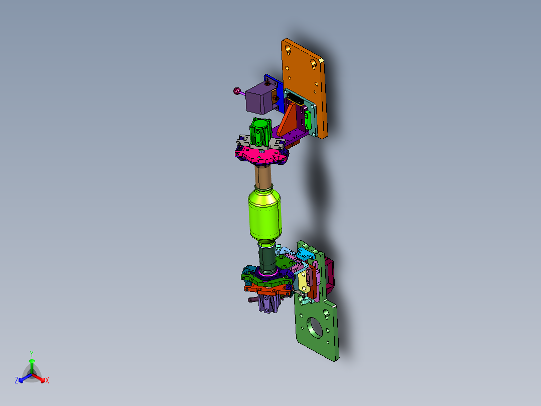 排气管自动焊接法兰工装正等轴测图