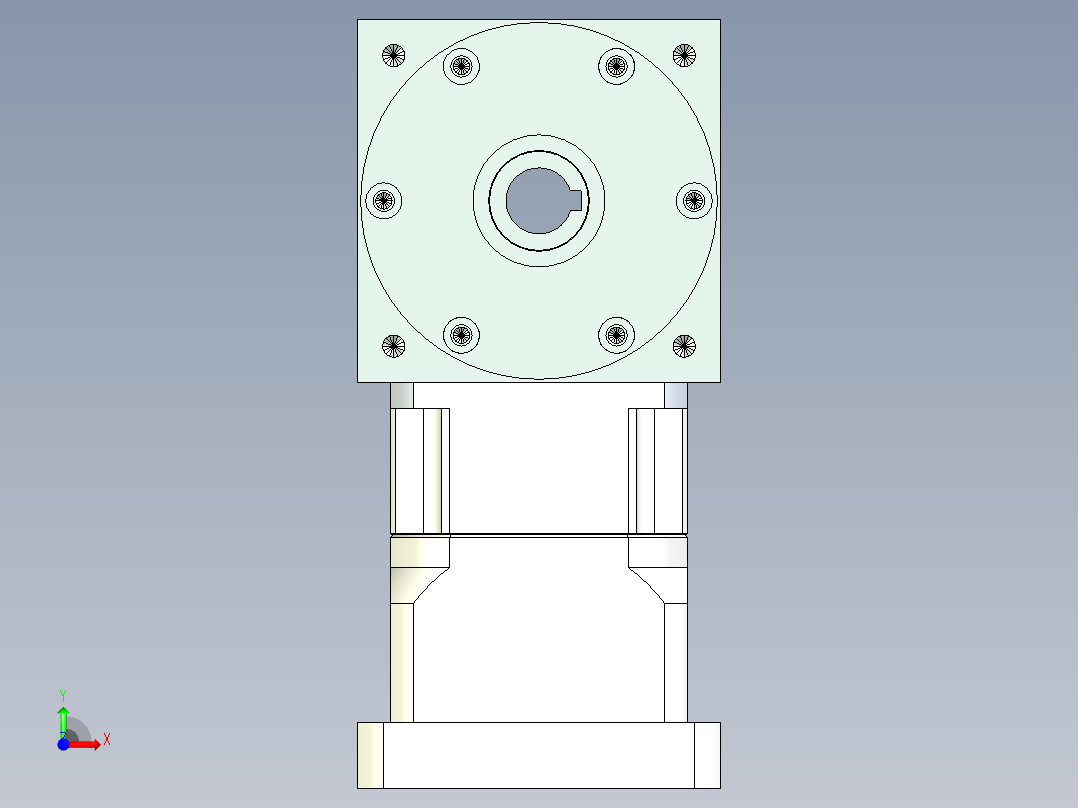 换向器PW110双孔 PGH90-L1 24-95-115-M6.stp前视图