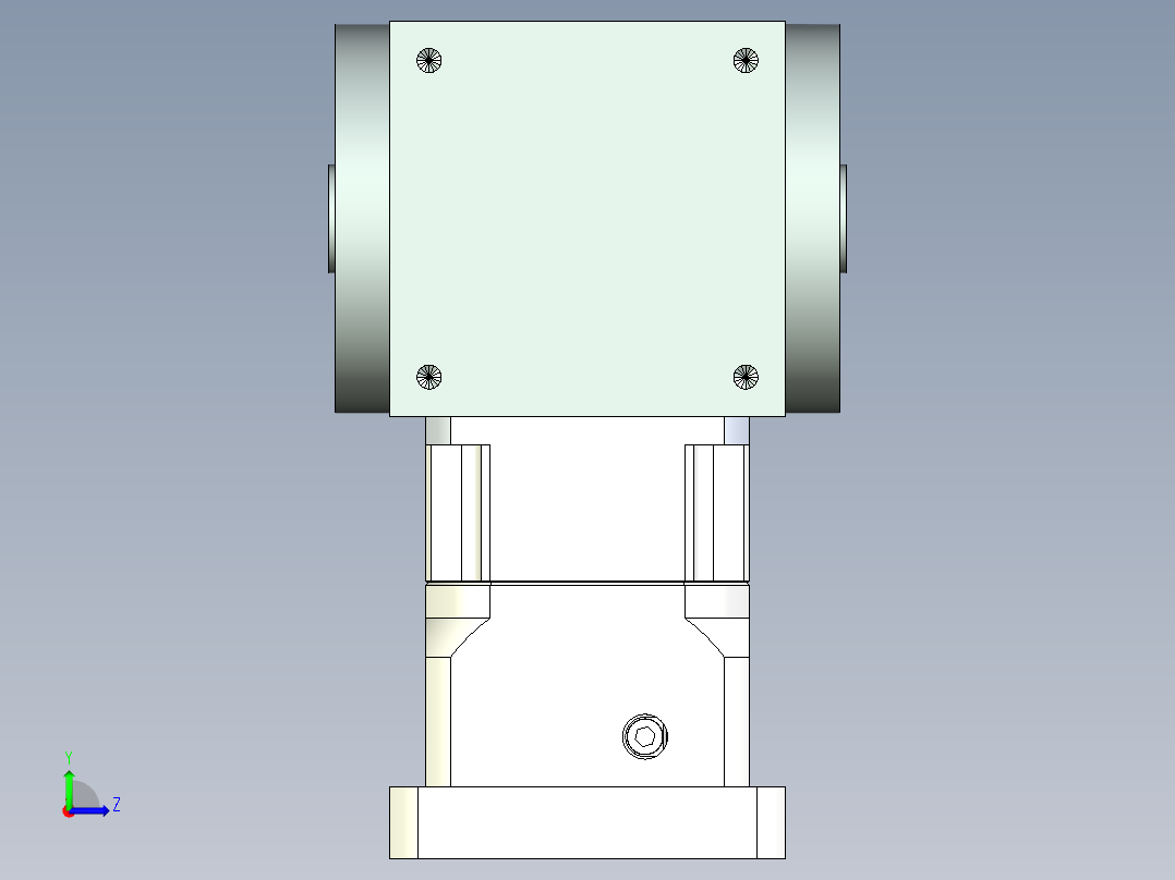 换向器PW110双孔 PGH90-L1 24-95-115-M6.stp左视图