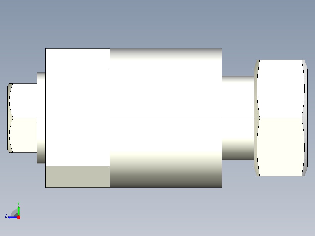 下壓夾具2331(A)-3D多系列多零件图纸模型右视图