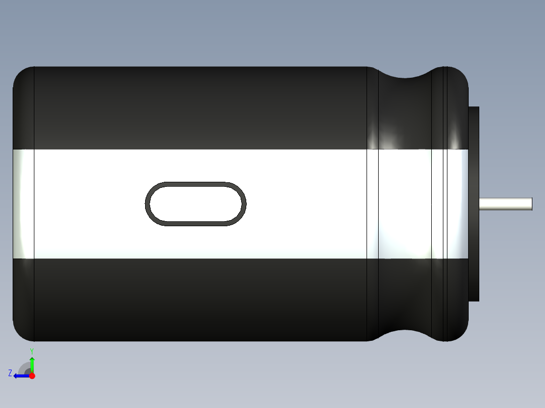 无源元件封装-CAP_RAD_D12.5x20_POL_BK右视图