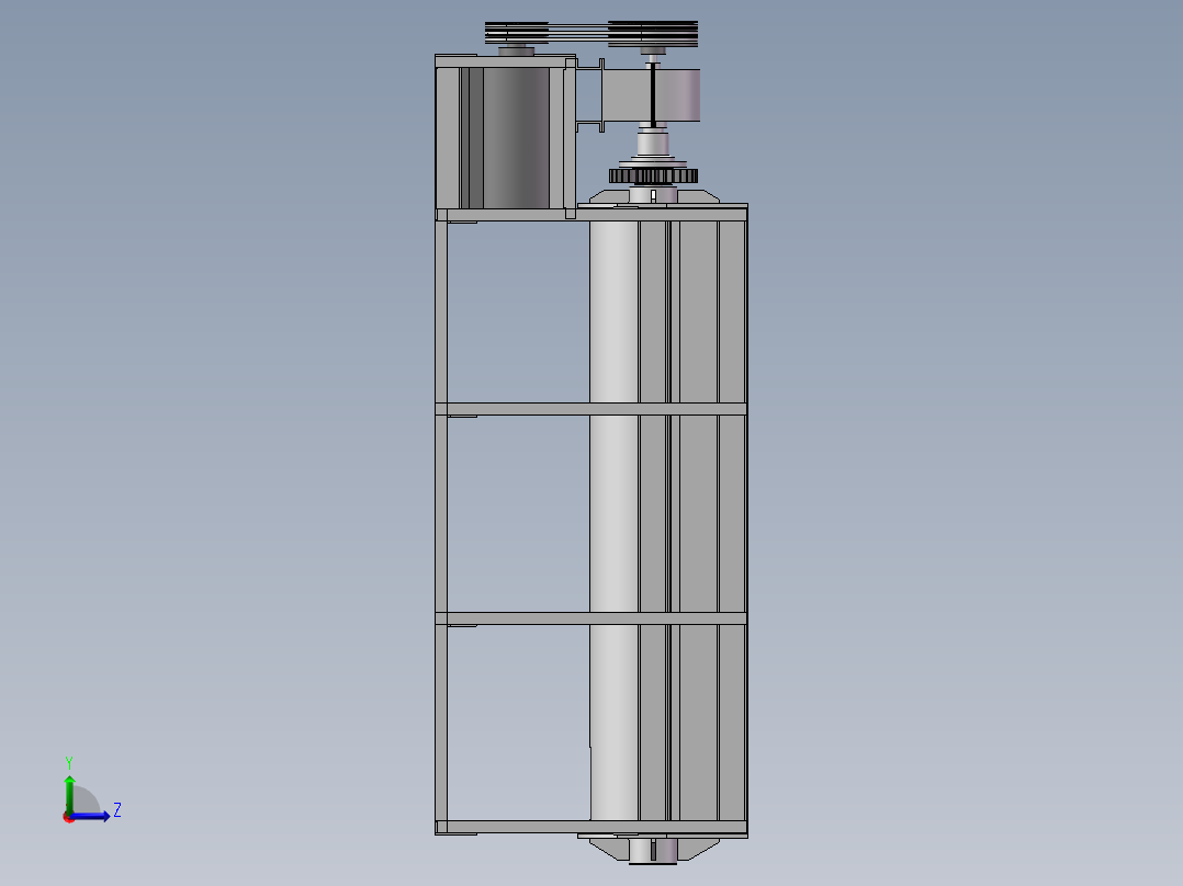 卧式干料饲料搅拌机设计【含三维图】左视图