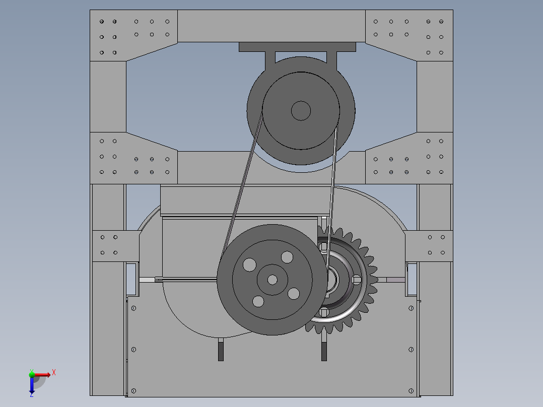 卧式干料饲料搅拌机设计【含三维图】俯视图