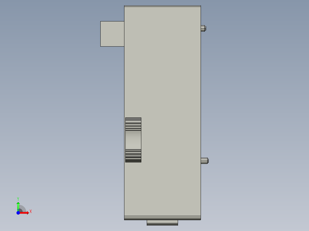 基恩士KV-AD40_kc图纸模型前视图