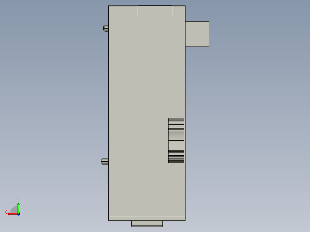 基恩士KV-AD40_kc图纸模型后视图