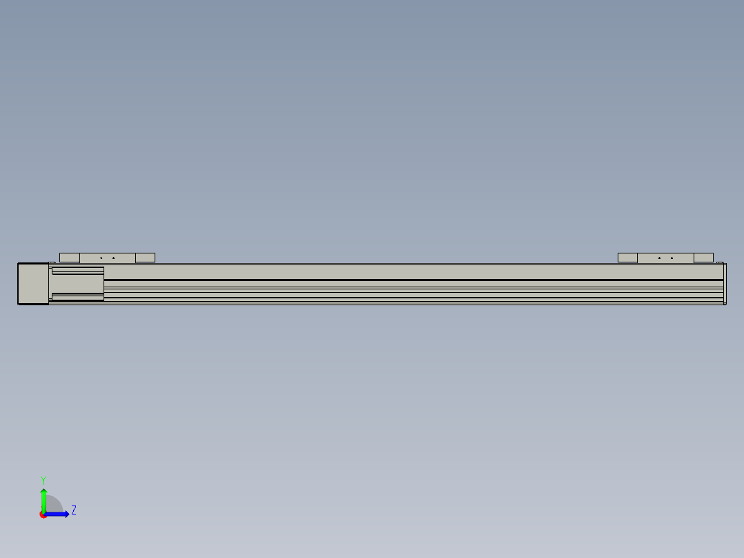 直线模组WG-LHC12-S950-L设计图纸左视图