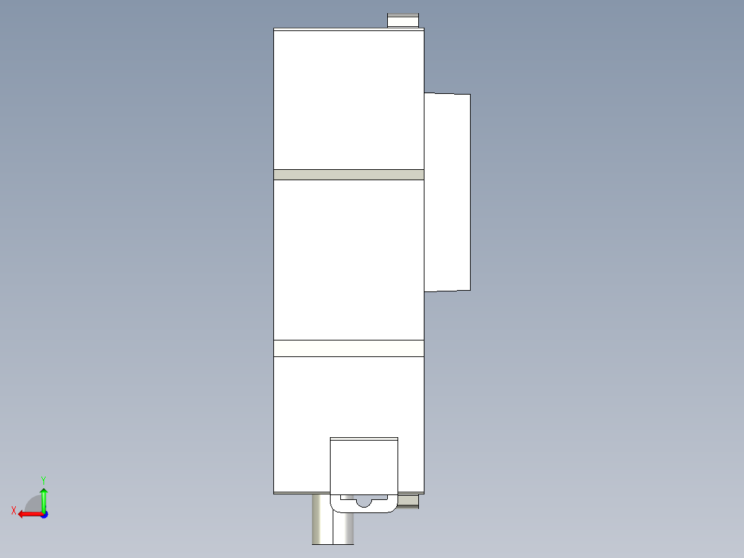 基恩士KV-H20S_kc图纸模型后视图