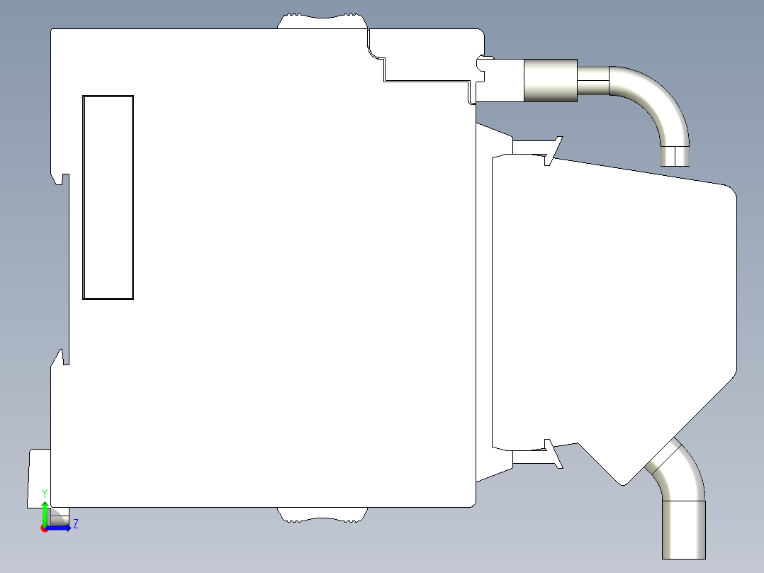 基恩士KV-H20S_kc图纸模型左视图