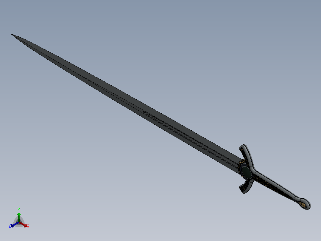 剑、宝剑(177)正等轴测图