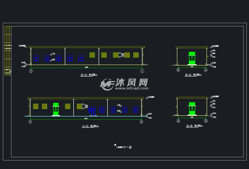 矿区厂房配电室建筑结构及电缆布置图