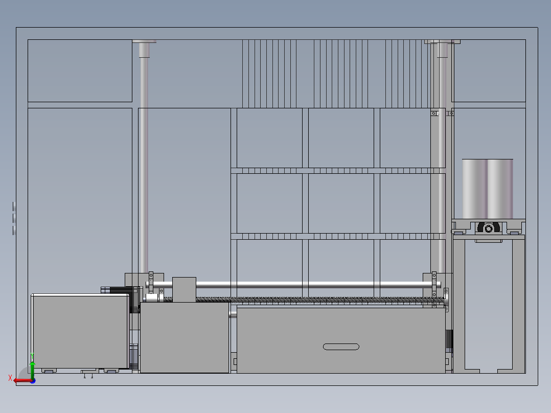 智能鞋柜后视图