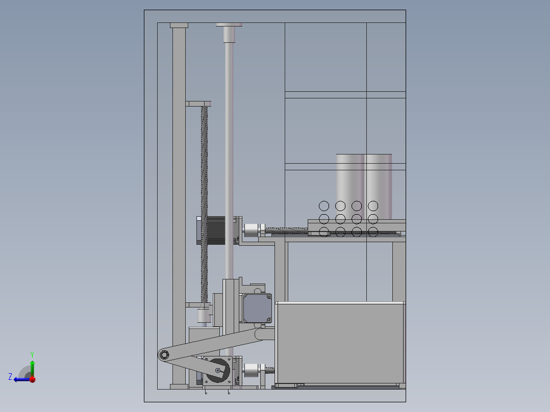 智能鞋柜右视图