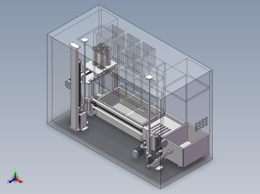 智能鞋柜正等轴测图