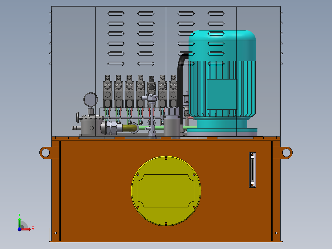 斗提液压站前视图
