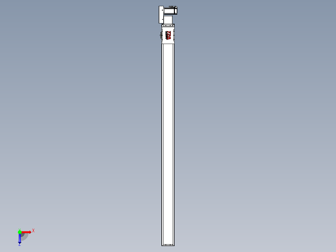 同步带全封闭直线模组TPA-HCB-110D-90-L1700-MR-C-P40-N3俯视图