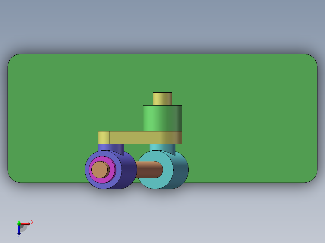 四连杆机构俯视图