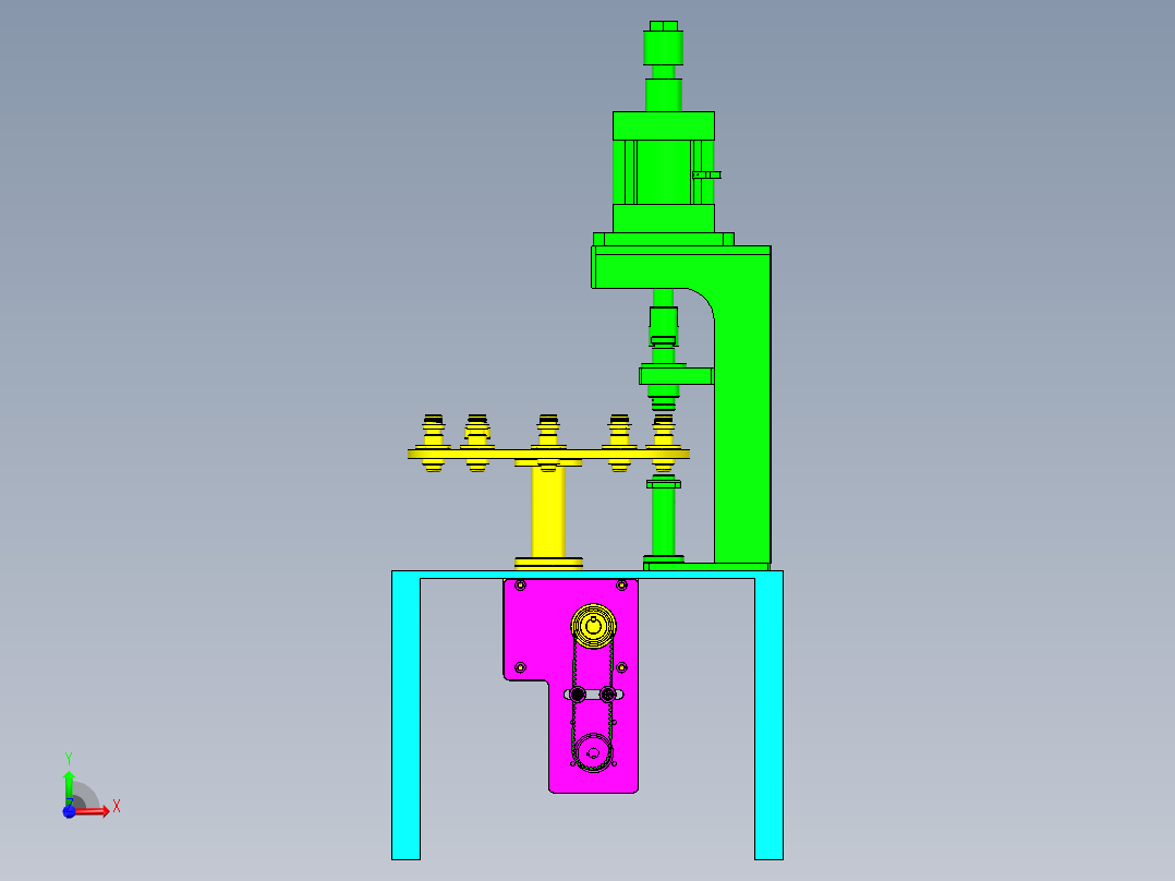 转盘式铆压机构_铆接机构==1567780==40前视图