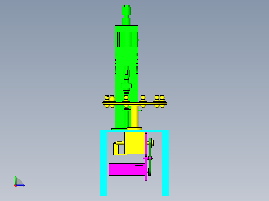 转盘式铆压机构_铆接机构==1567780==40左视图