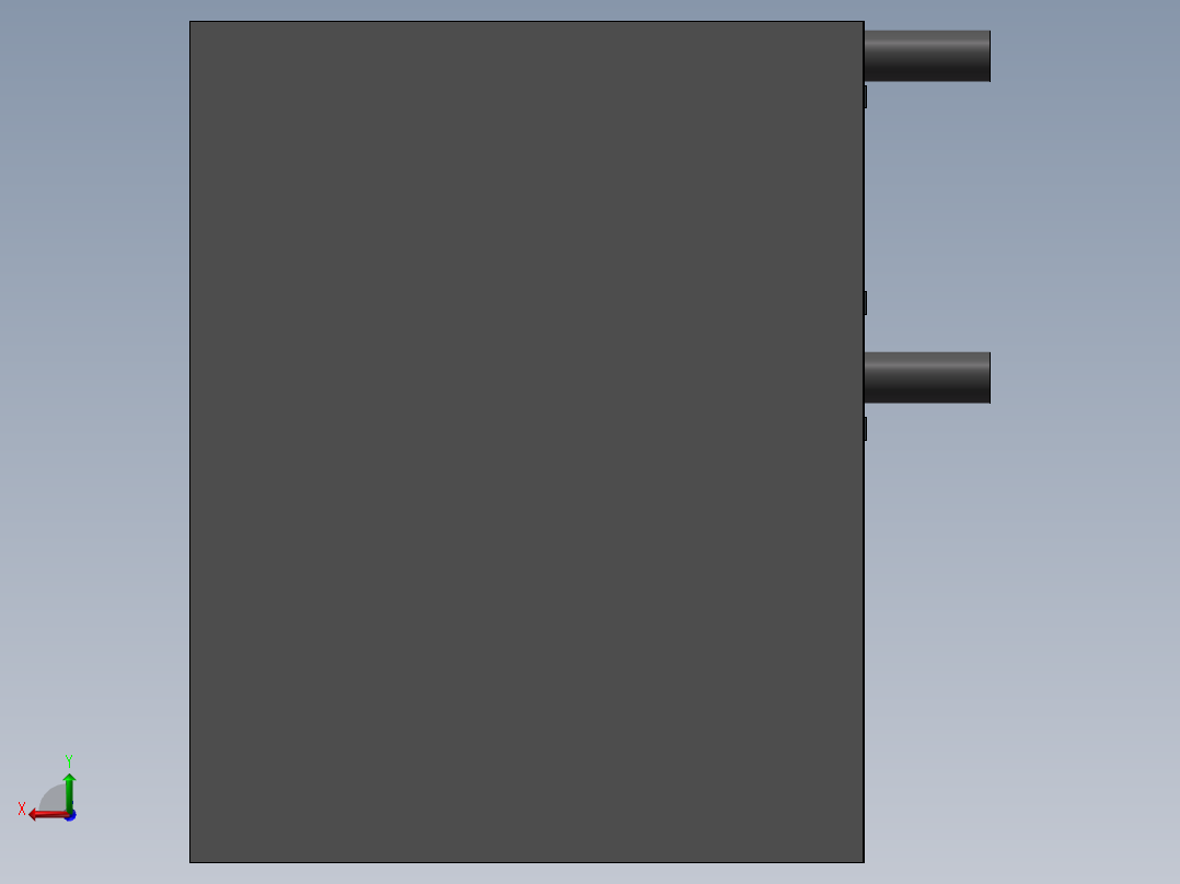大型锅炉钢结构 自动化设备3D图纸3D模型后视图
