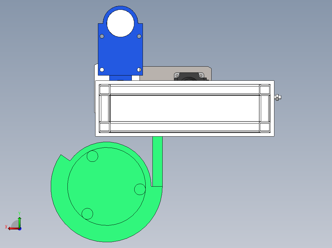 伺服攻丝机SW三维图 620146==100后视图