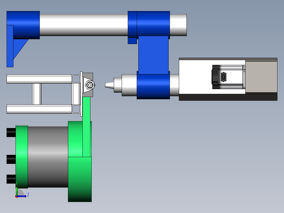 伺服攻丝机SW三维图 620146==100左视图