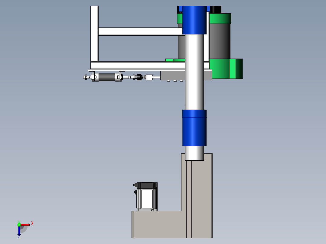 伺服攻丝机SW三维图 620146==100俯视图