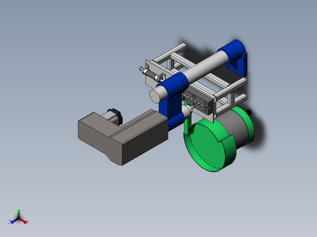 伺服攻丝机SW三维图 620146==100正等轴测图