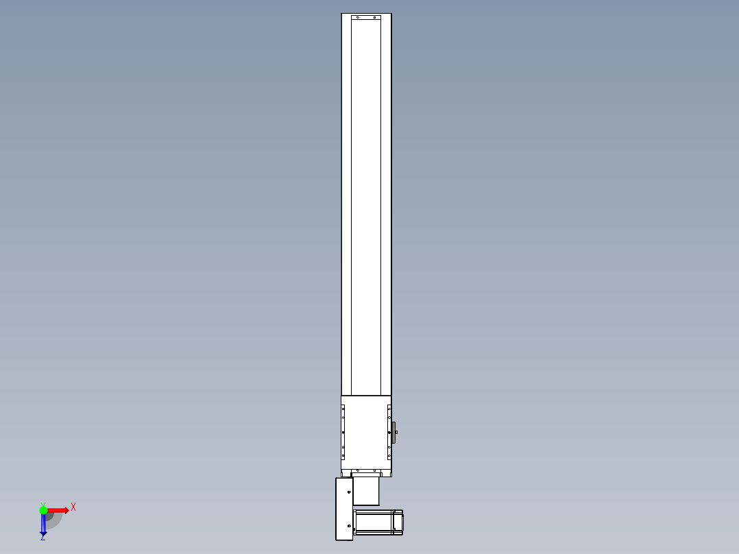 同步带全封闭直线模组TPA-HCB-120D-90-L850-ML-C-P40-N3俯视图