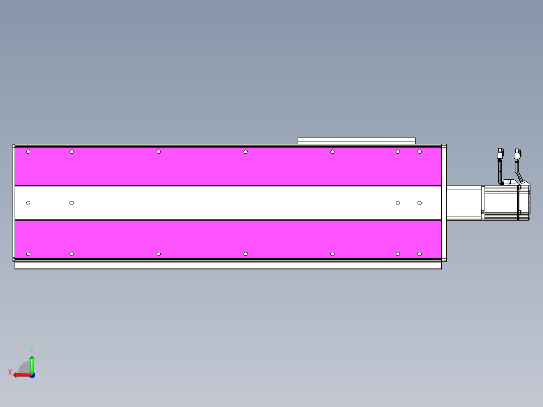 VF丝杆传动-一般环境VF27-Lxx-C-S600-BC-ZP75-C3后视图