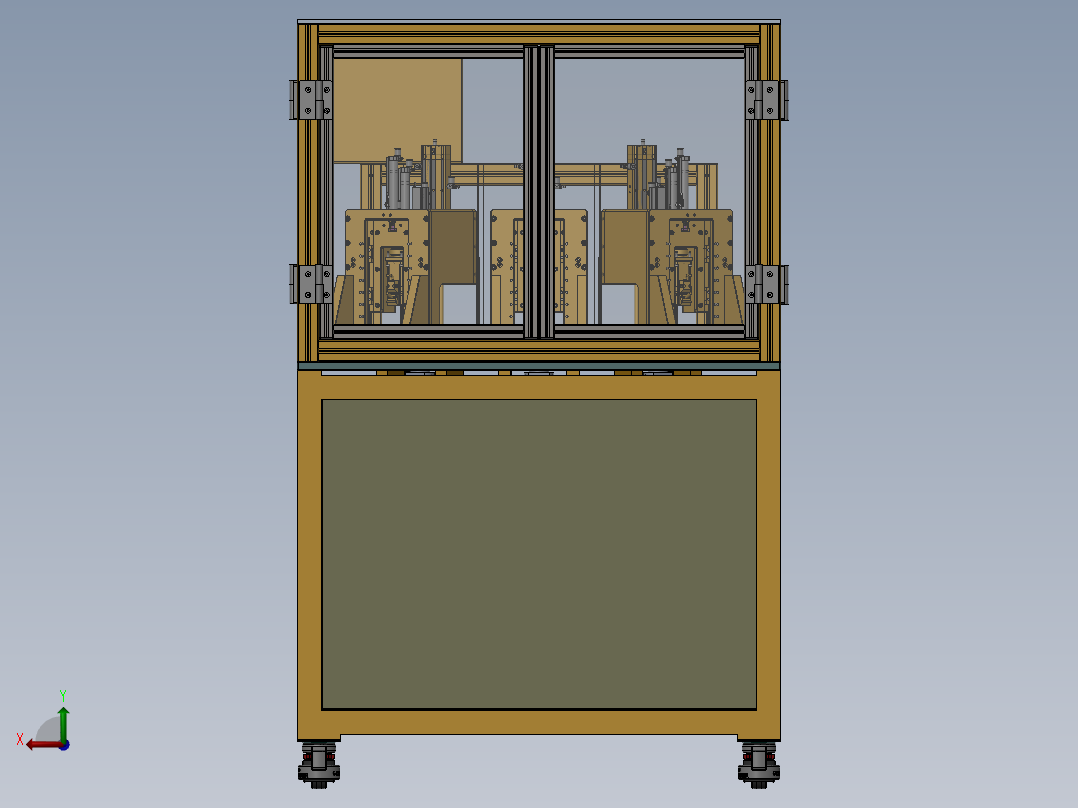 自动锁垫片机（sw18可编辑+工程图+BOM）后视图