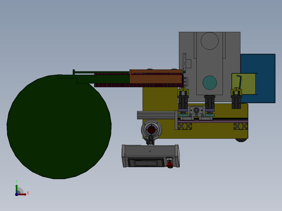 内六角扳手自动压钢印设备方案sw16可编辑前视图
