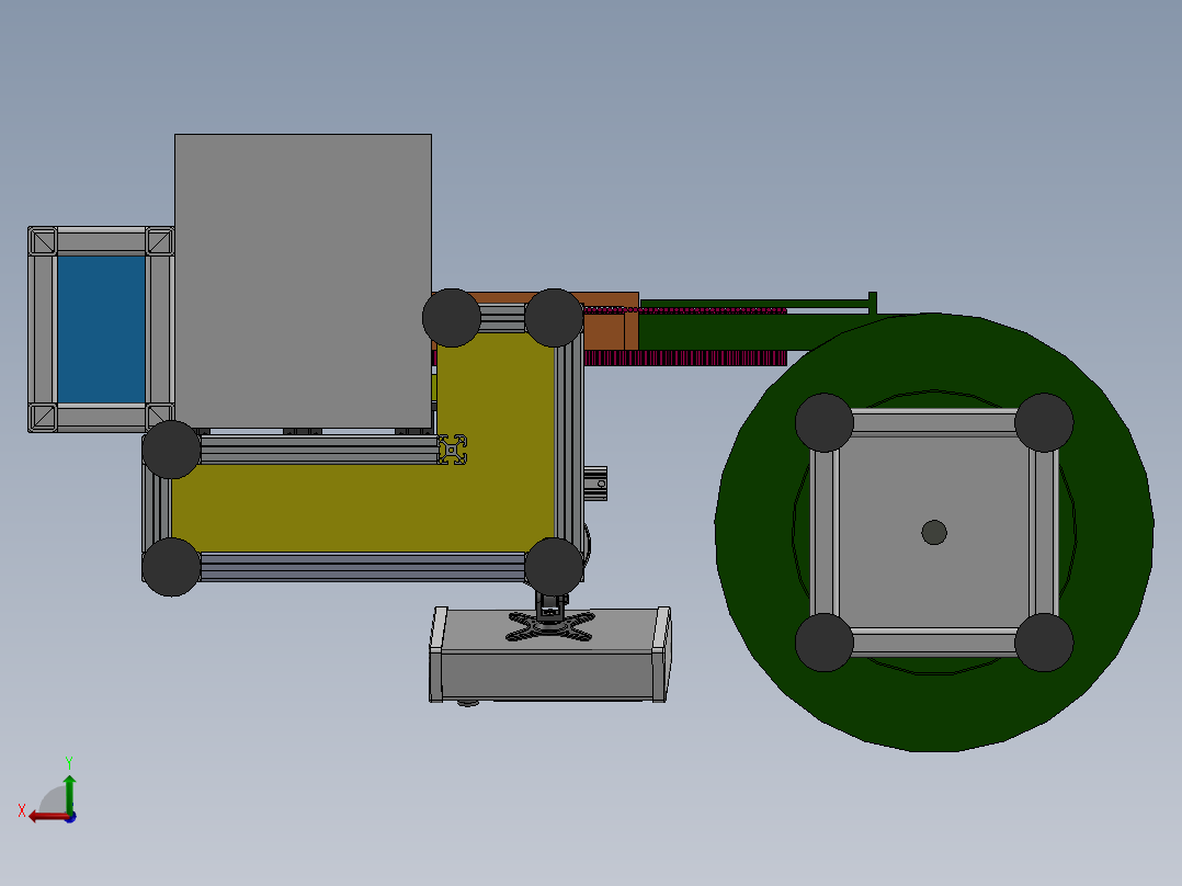 内六角扳手自动压钢印设备方案sw16可编辑后视图